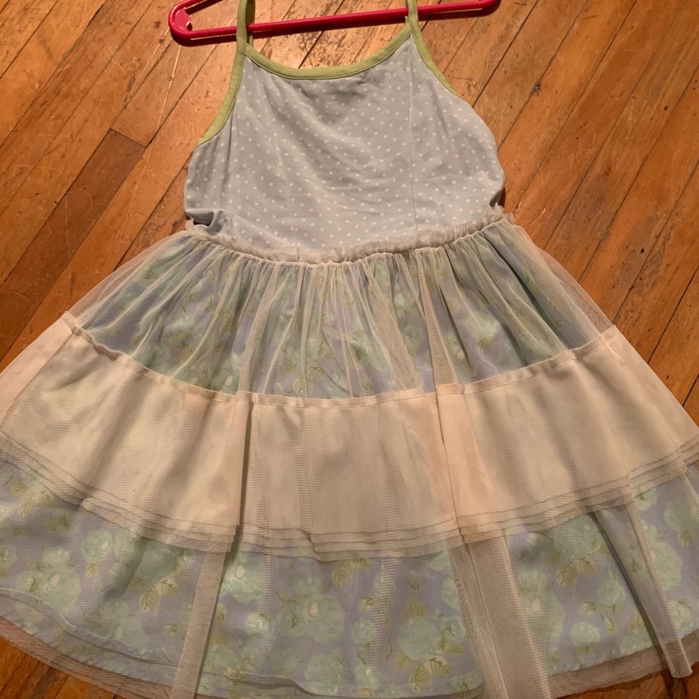Blue and green excellent condition Size 6 dress